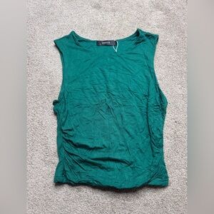 Zessica Women's Emerald Green Scoop Neck Tank